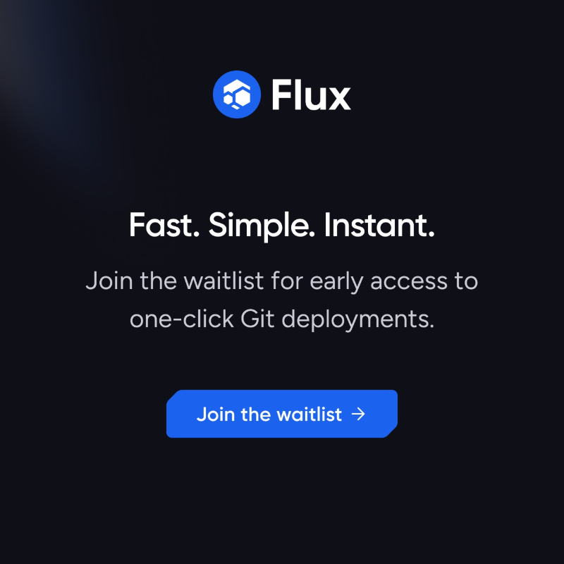 RunOnFlux's tweet photo. Eliminate Docker headaches and streamline launching applications with FluxCloud Instant Deploy. Join the waitlist today.