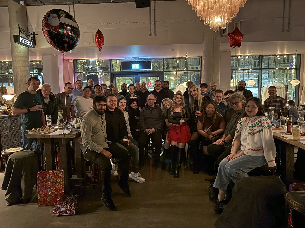 AvolitesLtd's tweet photo. Last week, we had an incredible evening celebrating with the Avolites team at our Christmas party!  🎄🎉

#Avolites #ChristmasParty #Celebration #TeamEvent #HolidaySpirit #FestiveFun #OfficeParty https://t.co/jKII03CDZX