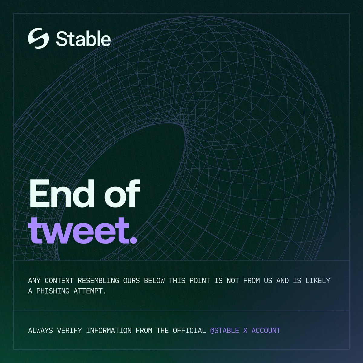 stable's tweet image. 