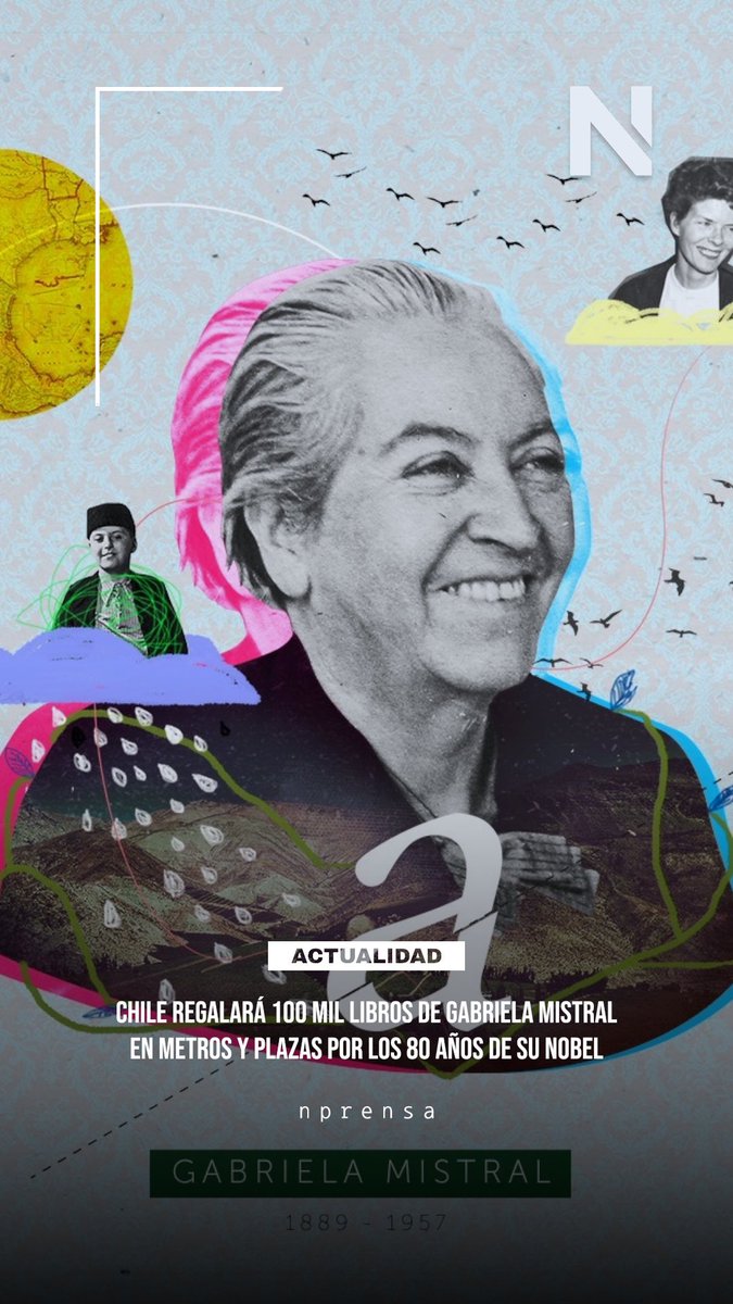 ⚡Chile regalará 100 mil libros de Gabriela Mistral en metros y plazas del país por los 80 años de su Premio Nobel, con entregas este miércoles en regiones y en 23 estaciones del Metro de Santiago. Más información:
 instagram.com/reel/DSU-IGXjU…