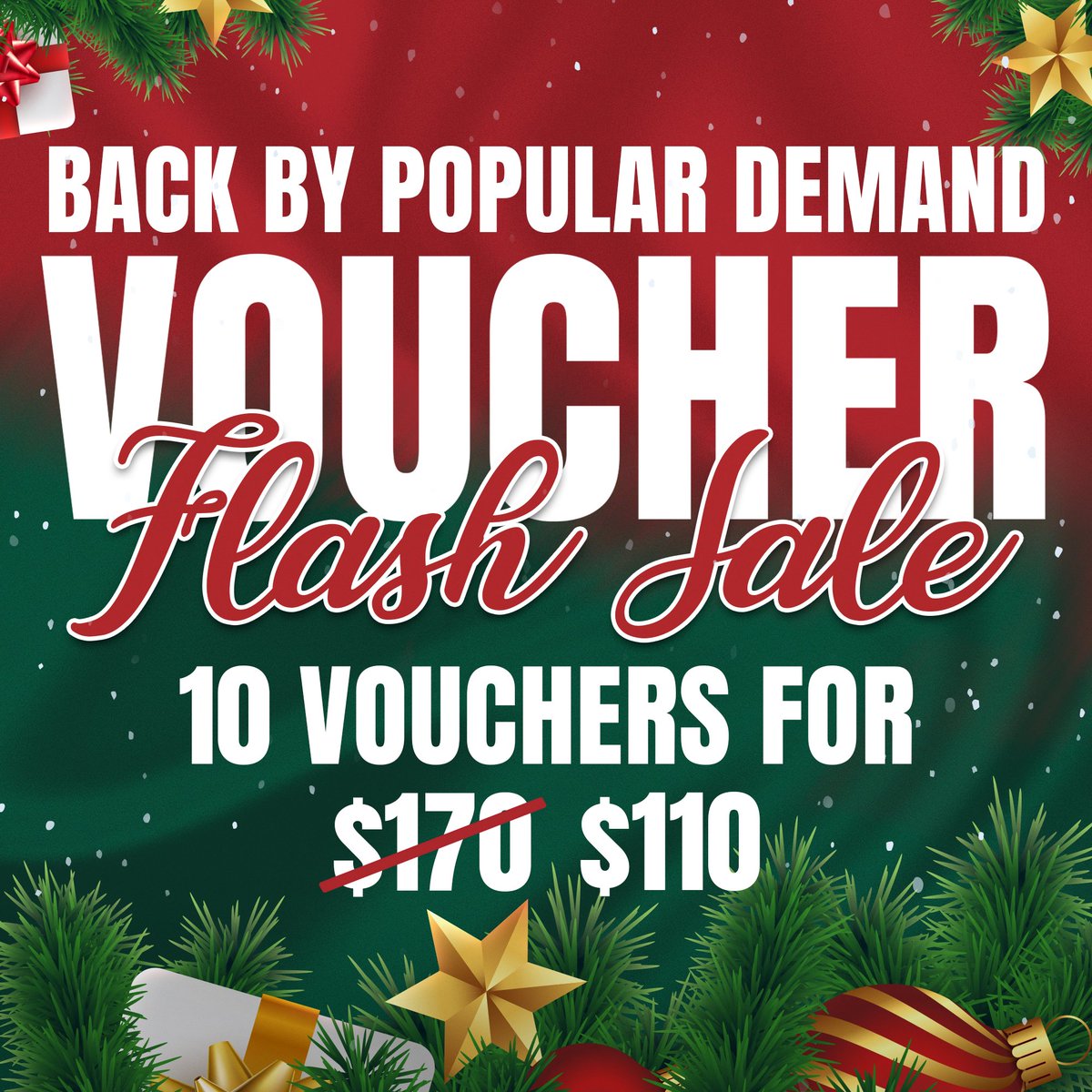 Back by popular demand 🎉 The Voucher Flash Sale is HERE for any last-minute shopping!

Give the gift of memories this holiday season 🎁⚾️ Score 10 undated vouchers for any 2026 regular season game for just $110, that’s $60 in savings off the box office price. Get yours TODAY 👉