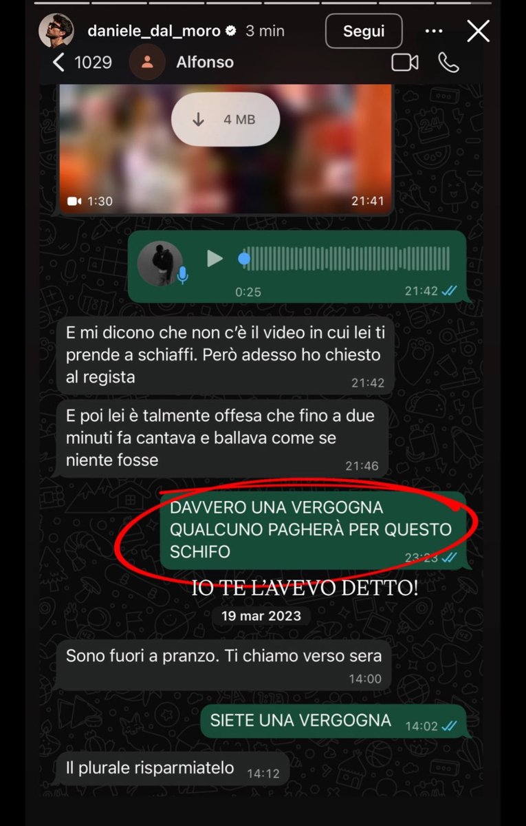 Questo dimostra solo che il papero ha cercato di infangare Oriana…. Che schifo 🤮 
Il video dove Oriana prende a schiaffi quello sfigato non esiste perché non è mai successo (purtroppo cessone di 💩)