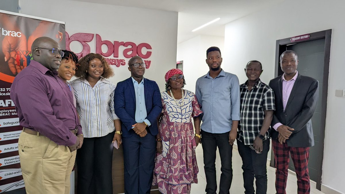 FaweSLeone's tweet photo. FAWE-SL Senior Management met with BRAC Sierra Leone Senior Management at their Head Office to review the MoU for partnership, reinforcing our shared vision for impactful collaboration in education and gender equality. 

#FAWESL #BRACSL #Partnership https://t.co/idr4dPK1Dq