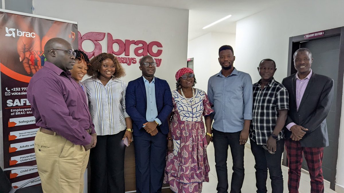 FaweSLeone's tweet photo. FAWE-SL Senior Management met with BRAC Sierra Leone Senior Management at their Head Office to review the MoU for partnership, reinforcing our shared vision for impactful collaboration in education and gender equality. 

#FAWESL #BRACSL #Partnership https://t.co/idr4dPK1Dq