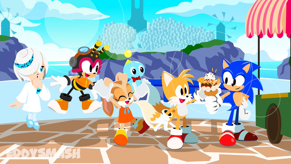 Looks like Sonic took everyone to Apotos for ice cream!! 🌟🌀🍦

#Sonic #SonicTheHedgehog #Tails #MilesTailsPrower #CreamTheRabbit #CharmyBee #Sage #SageRobotnik