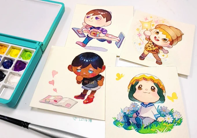 新しい絵の具買ったので試し描きあつもり