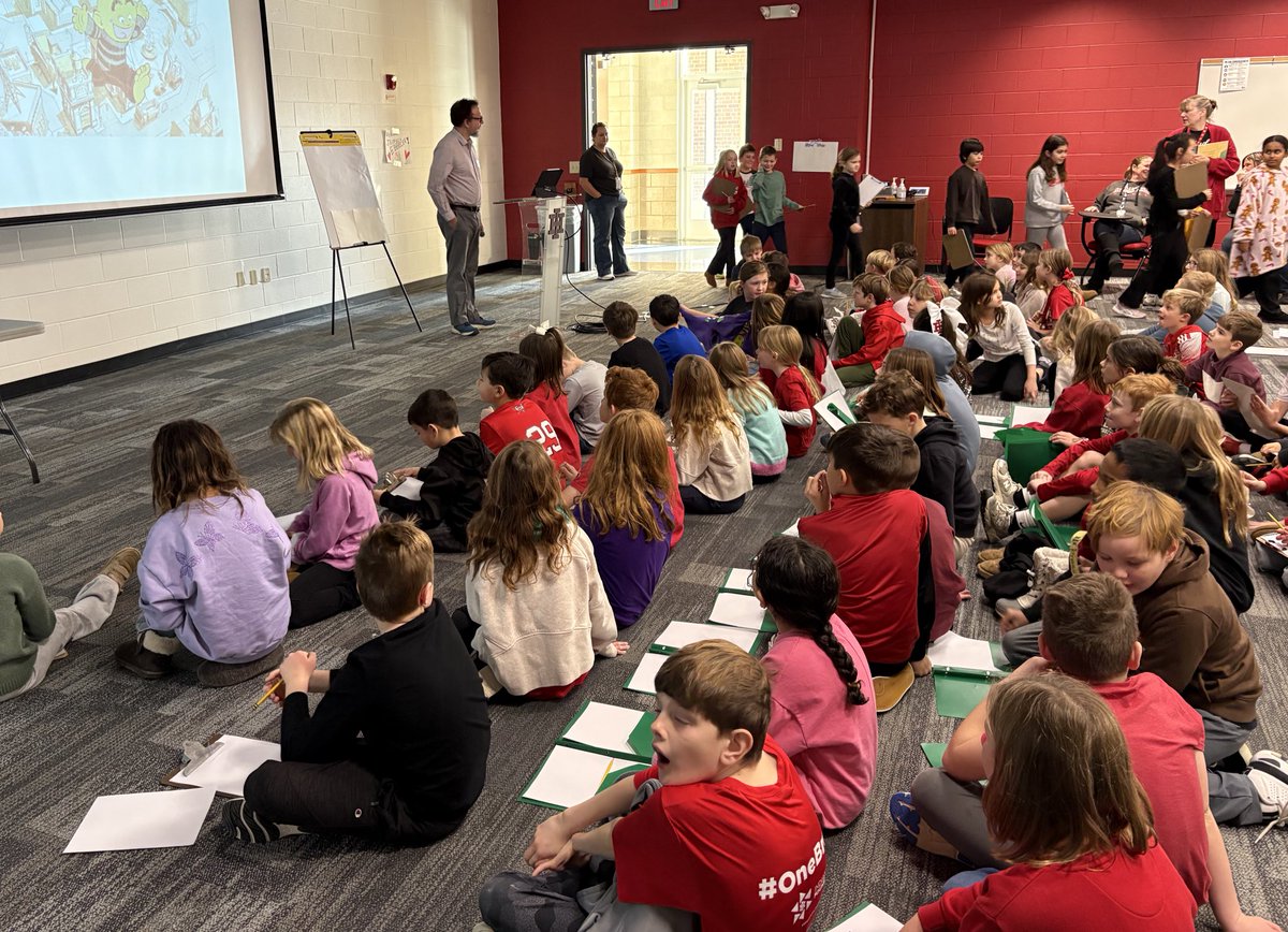AmyMongenas's tweet photo. 3rd graders are so excited to learn all that they can from our author visitor Jeffrey Ebbeler! @IHElementary @IHSchools #IHPromise #BeBrave https://t.co/AkI7u6yzER