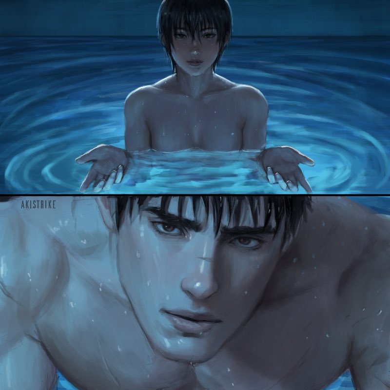 Berserk x Chainsaw Man pool scene 💙 #Berserk #Gutsca