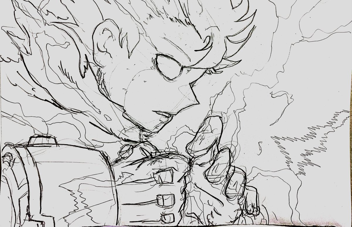 よく鉛筆で描いた線そのまま使ってる この荒さがいいんだよなぁ…