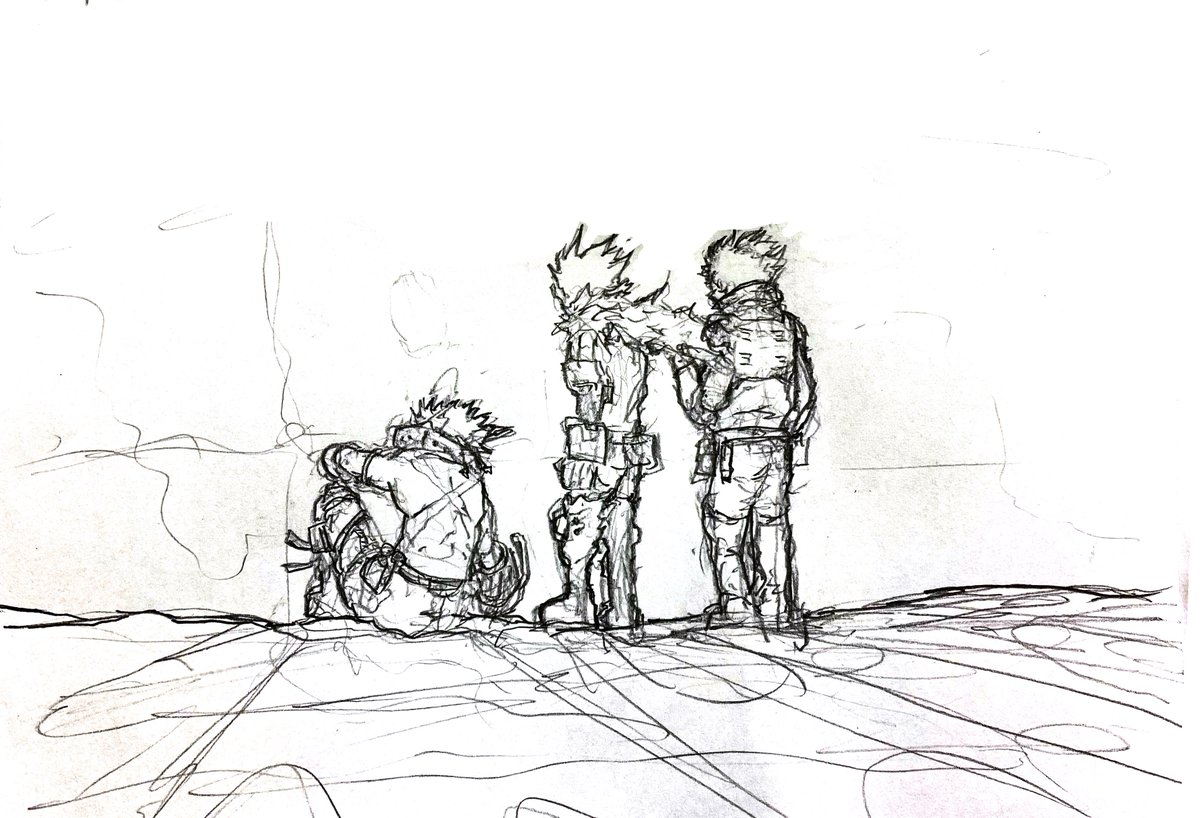 よく鉛筆で描いた線そのまま使ってる この荒さがいいんだよなぁ…