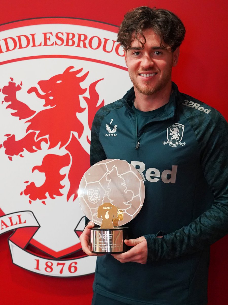 A PFA special recognition award for <a href="/Boro/">Middlesbrough FC</a>'s Hayden Hackney. 🏆

For his contributions towards England under-21s becoming European champions. 👏