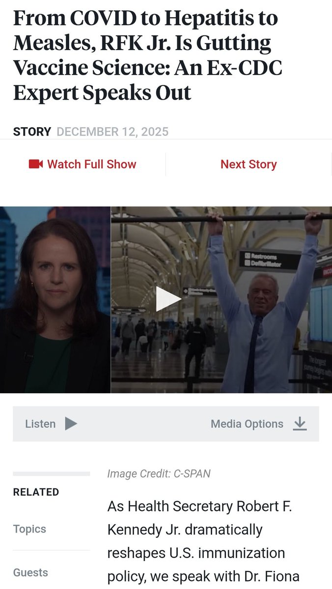 This guy is running for Congress and blaming immigrants for measles not the anti vaxxer who doesn't believe in science. Robert F. Kennedy Jr's efforts in Samoa to deceive families about measles vaccines led to a deadly outbreak that killed more than 80 people, mostly kids.