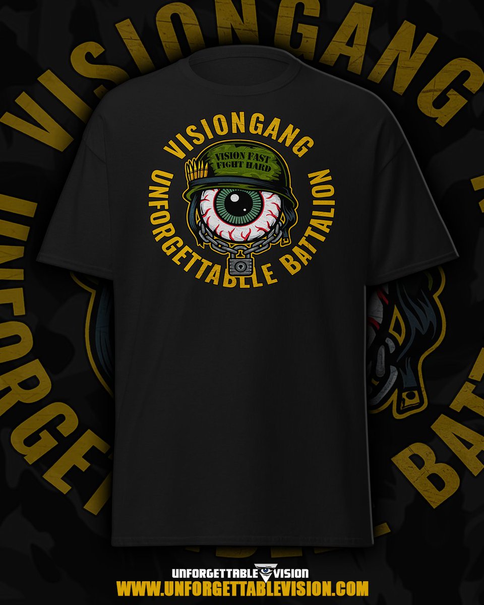 UNFORGETTABLE BATTALION!

Vision fast, fight hard, and join our John Ceyena Vision Gang with this "Unforgettable Battalion" inspired design featured on our classic style t-shirt available cenation wide!

unforgettablevision.com/product-page/u…