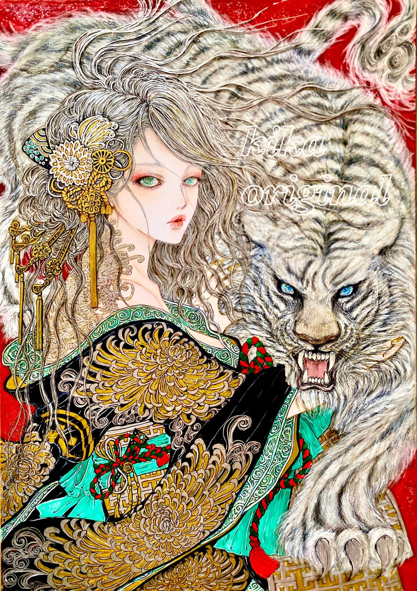 アナログ画/「咲くように生きる」 はる | 👰🏻‍♀️💎 · · · #アナログイラスト #アナログ絵