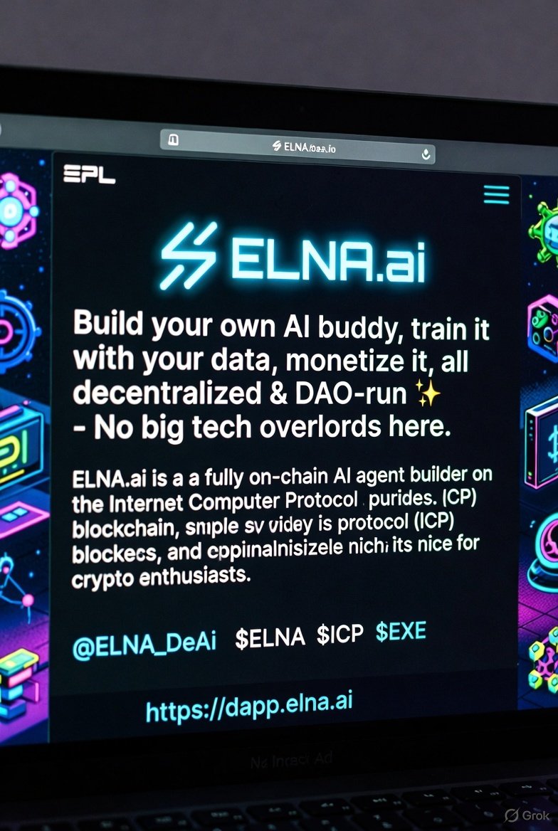 Im_dat_OG's tweet image. 🤖 @elna_deai isn’t pitching AI hype, it’s delivering tooling. A fully on-chain agent builder with native monetization &amp;amp; transparent governance. If on-chain AI adoption accelerates, $ELNA sits close to the base layer.
Explore: dapp.elna.ai
More: elna.ai