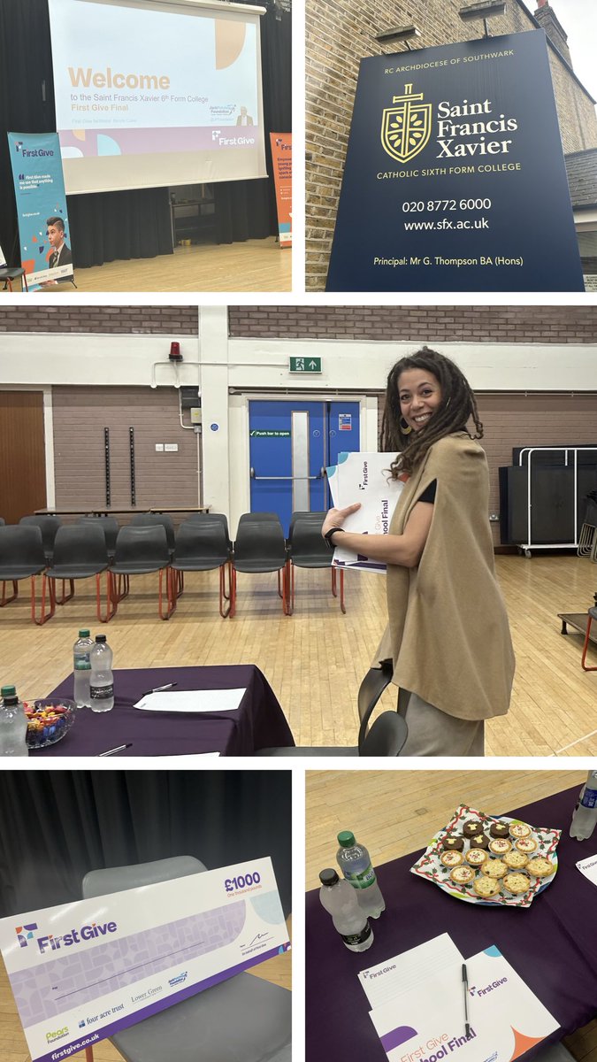 FirstGiveGK's tweet image. Excellent vibe &amp;amp; atmosphere @SFX6thForm! @FirstGiveUK #Final is about to start! @FirstGiveNC is ready too, so are the students! They want to showcase their commitment to charities! £1000 grant will be won by one charity soon! Esteemed judges are in! @JPFoundation