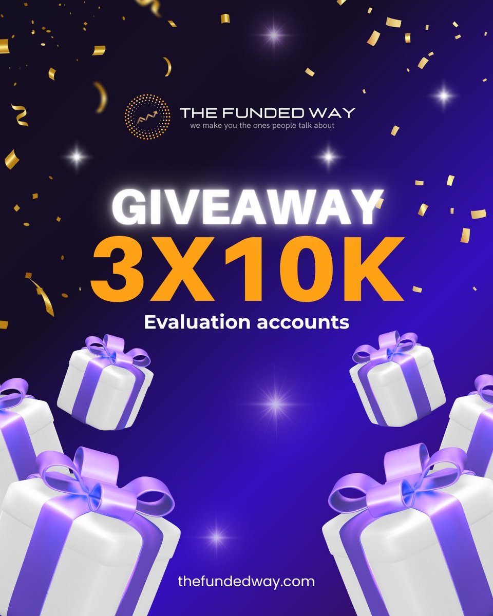 Aizen7_'s tweet photo. 🎁 $30,000 Challenge Accounts Giveaway 🎁

How to enter:
✅ Follow @HEFUNDEDWAY, @ayinmotion,@Aizen7_ 
✅ Like &amp; Repost this post
✅ Mention 3 friends
✅ Join our Discord: https://t.co/xd3A03TfhA

⚡ Winners will be announced in 4 days https://t.co/53EO2dhbqp