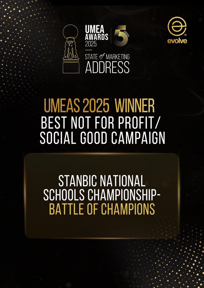 umeawards's tweet photo. UMEAS 2025 WINNERS!

Congratulations to @stanbicug upon winning Best not for profit category -National Schools   Championship,Battle of Champions

Agency credit:@MetroRepUganda

We celebrate your success and look forward to seeing your good deeds.

#UMEAS5thAnniversary https://t.co/yE4GQGtGHU