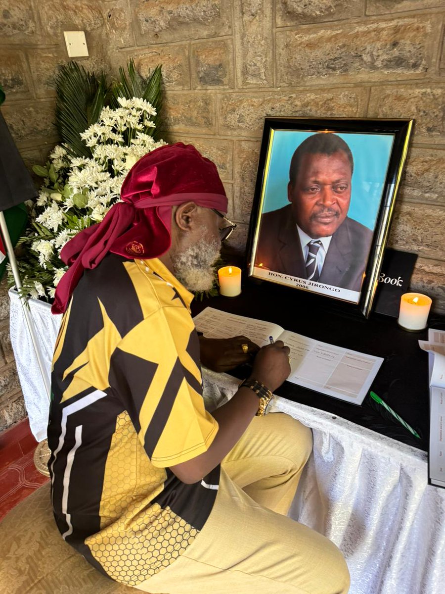 RootsPartyKe's tweet photo. Earlier today, I joined the family and friends of former Lugari MP Cyrus Jirongo at his Gigiri home to offer my pole, sharing a solemn moment of reflection and prayer as we remembered his life, public service, and stood in solidarity with the family during this difficult time. https://t.co/xwpFe4tv8r