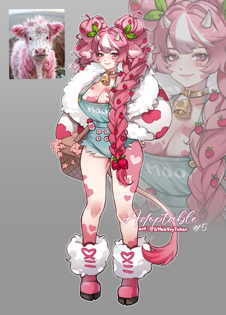 🍓Adoptable Auction🍓
- Strawberry Milk -    

details below!
(RT Appreciated! ❤️)  

#adoptable #adoptables #characterdesign