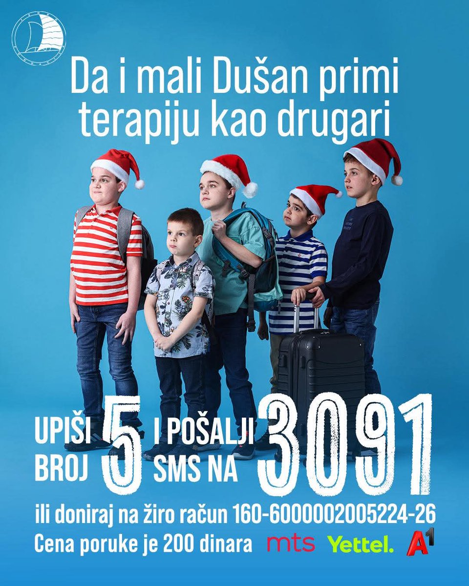 RT!! Ljudi, znate li da je naš Dule JEDINI KOJI NEĆE DOBITI NAJVAŽNIJI NOVOGODIŠNJI PAKETIČ, da ga se odrekao zbog drugara sa Dišenom u lošijem stanju? Hajde da ovo završimo i da mu sa po 200 din ulepšamo Novu godinu! Treba nam još 120.000 $ ili 60.000 sms-ova
5 na  3091 ! 🩵