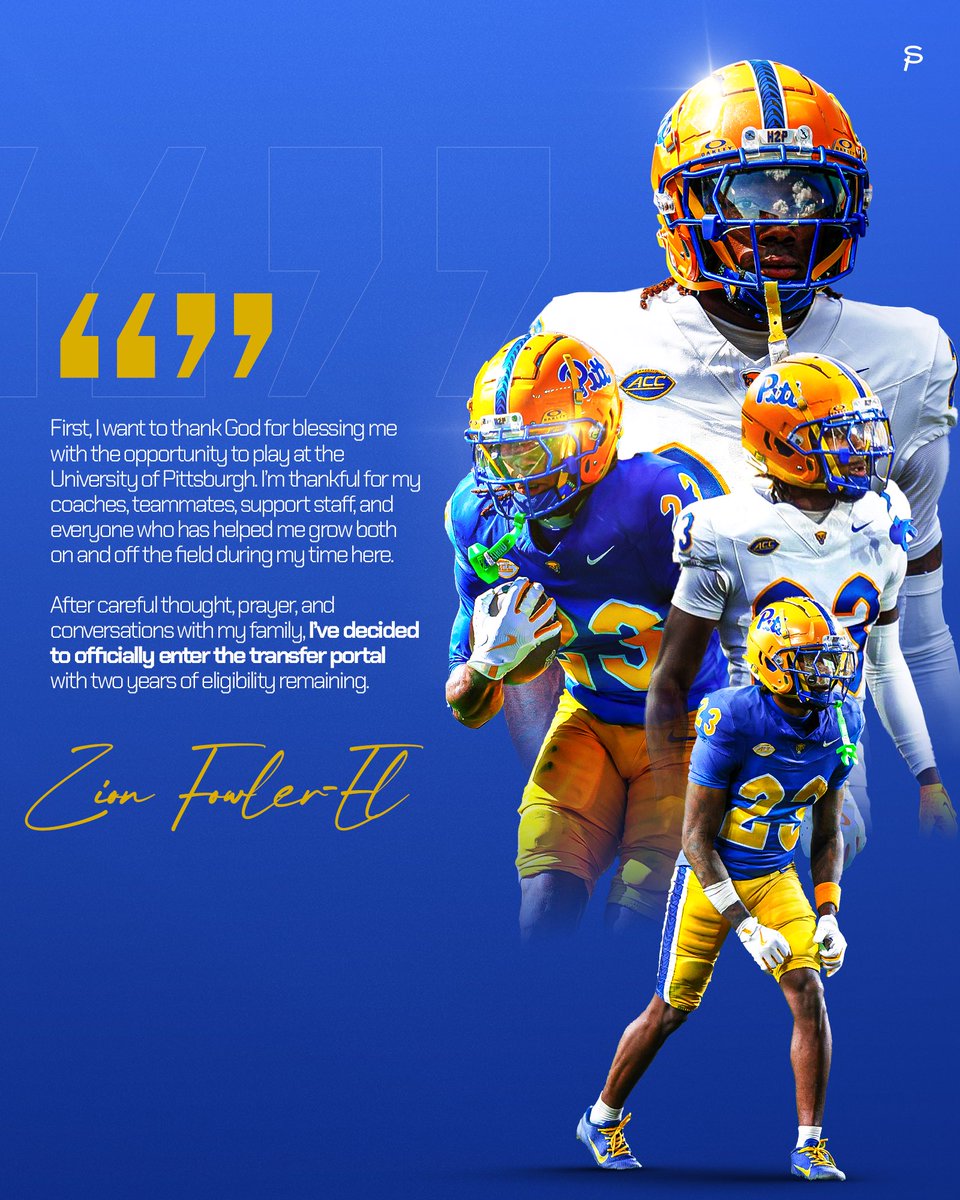 CantGuardZion's tweet image. I’ve decided to officially enter the transfer portal with two years of eligibility remaining. Thank you pitt
AGTG🤲🏽