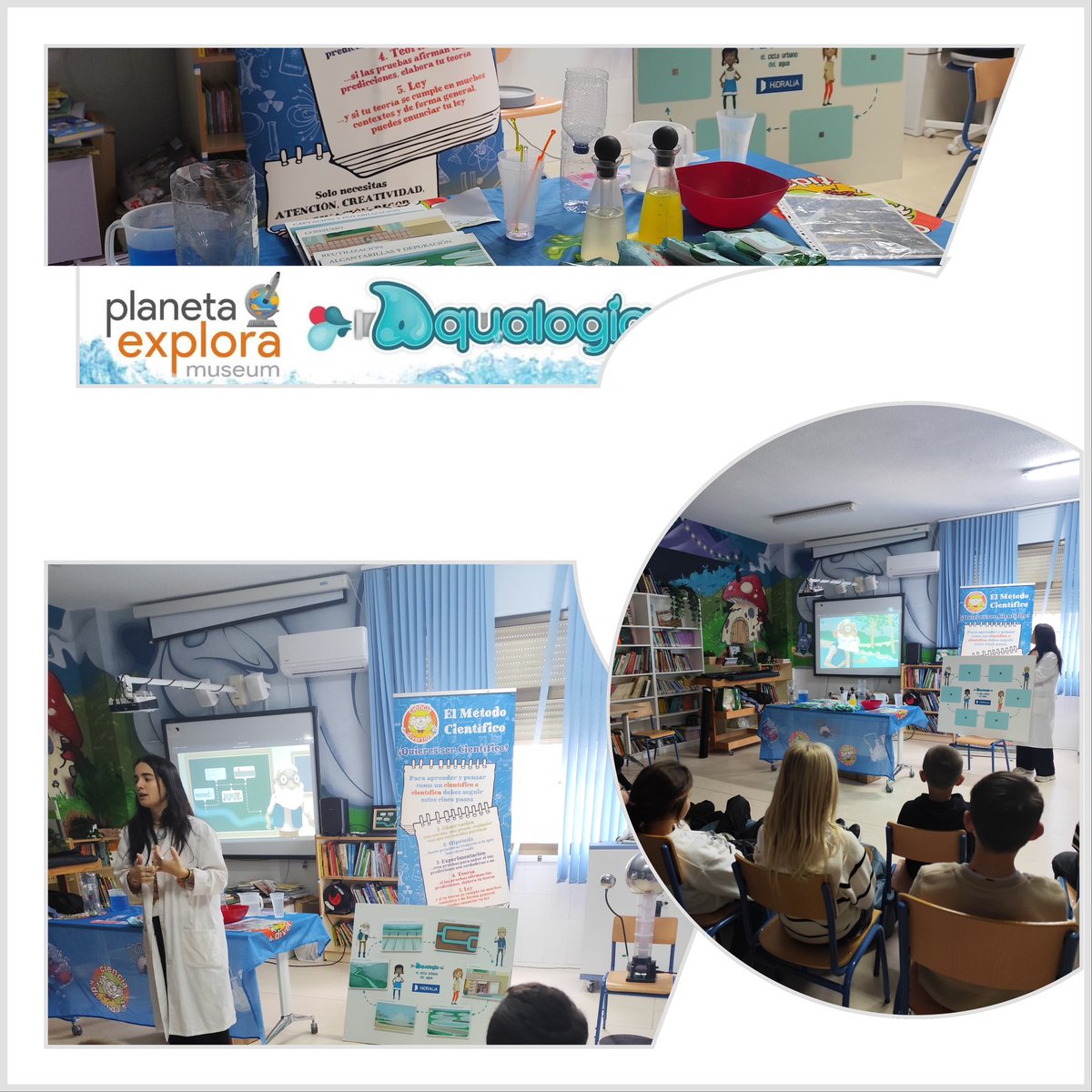 PlanetaExplora's tweet image. Manilva y Benahavís han disfrutado en sus centros escolares dos jornadas educativas ambientales con el programa #AQUOLOGIA. Entendiendo el agua 💧 y sus necesidades y curiosidades científicas, aprendiendo a cuidarla y con diversión y muy buena respuesta. @InfoHidralia