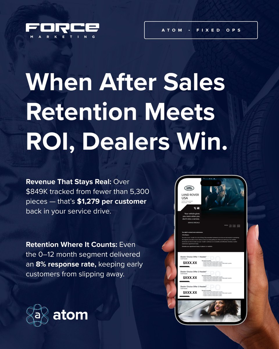 Your service drive is shaping your 2026 long before the sales floor sees it… overdue customers, fading customers, and the ones about to slip into another store’s drive. Using atom, that’s how after sales absorption becomes a lever you actually control. bit.ly/3IYRxgg