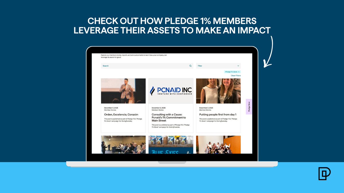 Looking for inspiration this holiday season?

Check out the blog for stories and examples of how Pledge 1% members are leveraging their Pledge 1% program to have an impact: buff.ly/g56rvgf

#Pledge1