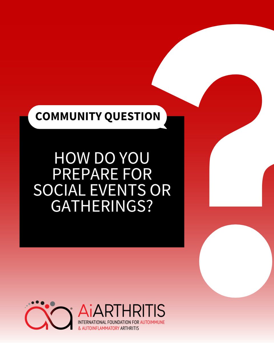 IFAiArthritis's tweet image. 🚨 Attention all #AiArthritis Community members! Join the conversation 💬 and share your thoughts on this week's Community Question! 

#CommunityQuestion #ArthritisAwareness #autoimmune #autoinflammatory #arthritis #chronicillness #invisibledisease