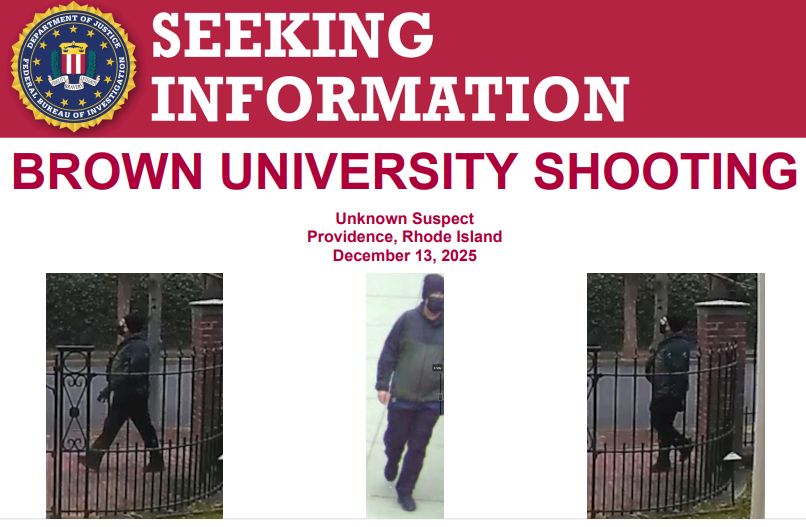 FBI's tweet image. FBI agents and analysts are working closely with law enforcement partners to track leads and gather intelligence to identify the person responsible for the mass shooting that occurred at Brown University. Members of the #FBI Evidence Response Team and specialists from the FBI…