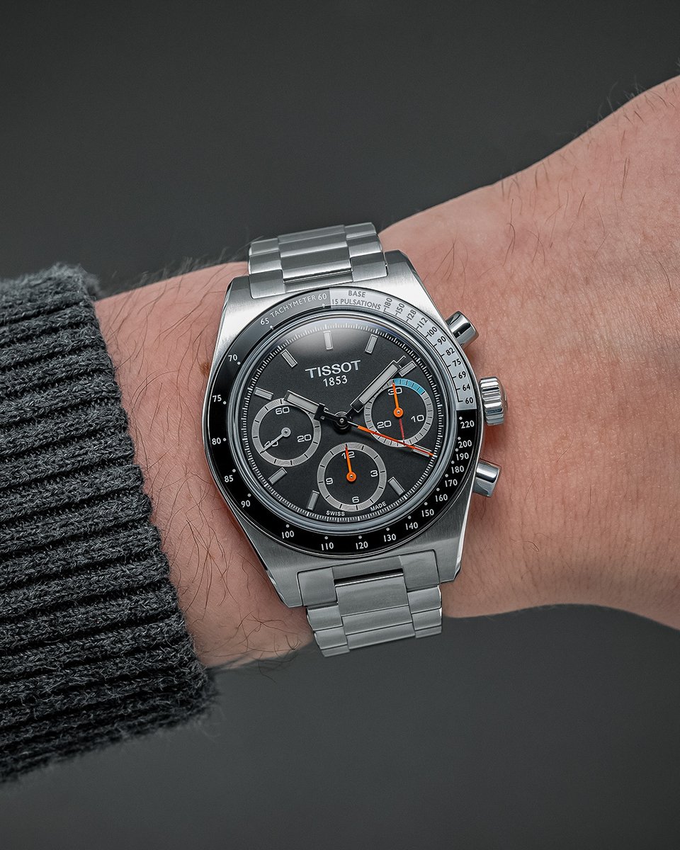 baldassarreted's tweet photo. Calling back to Tissot’s chronograph of the 1970s, this mechanical take on the PR516 mixes streamlined legibility with just enough nods to the funky 70s model that inspired it to keep things interesting. Measuring 41mm, this PR516 notably features glassbox-style sapphire crystal, bright pops of teal and orange on the dial for added vintage-inspired charm, and is powered by a Swiss mechanical manual winding caliber with 68 hours of reserve power. Let us know what your current favorite watch from Tissot is in the comments!

#Tissot #TissotWatches #Watches #WatchCommunity #WatchEnthusiast