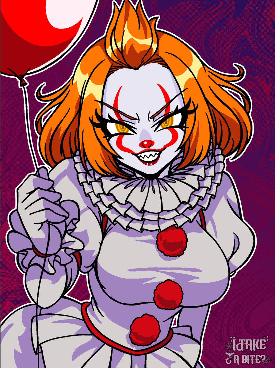 ITakeABite's tweet photo. What if instead of eating people, pennywise was a big tiddied clown girl who sucked your dick instead. That would be pretty scary I think actually https://t.co/62oSjbTvjP
