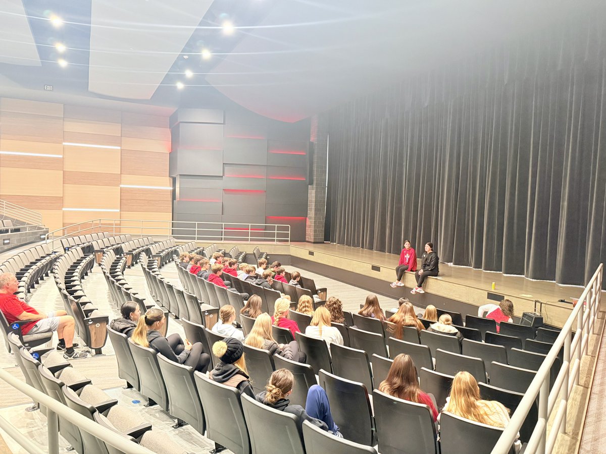 DCWestFalcons's tweet photo. Thank you to @HuskerSoftball players @camenzindhannah and @CamenzindLauren for speaking at SALT this morning at DC West. We wish you both the very best of luck this year! Once A Falcon, Always A Falcon! 💯
#GBR #BetterTogether https://t.co/gySrJm0GX5