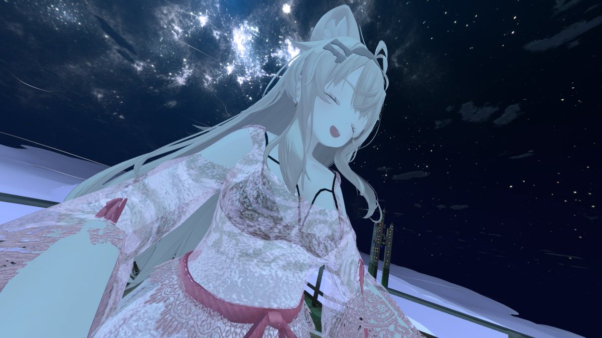 docodemo_pasta's tweet photo. 素敵なドレスで夜のお散歩
#あいぱい工房
#MariaDress
#VRChat https://t.co/zPEcNw1yRq