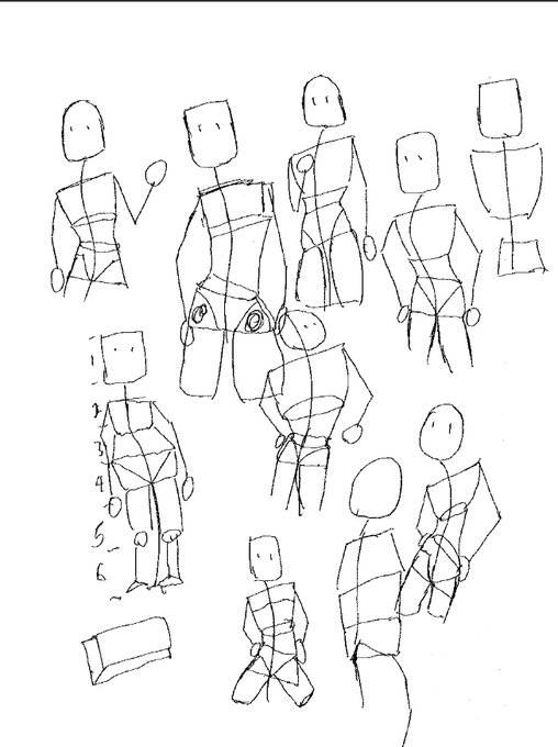 ころうの落書き 解説動画をみながらクロッキー