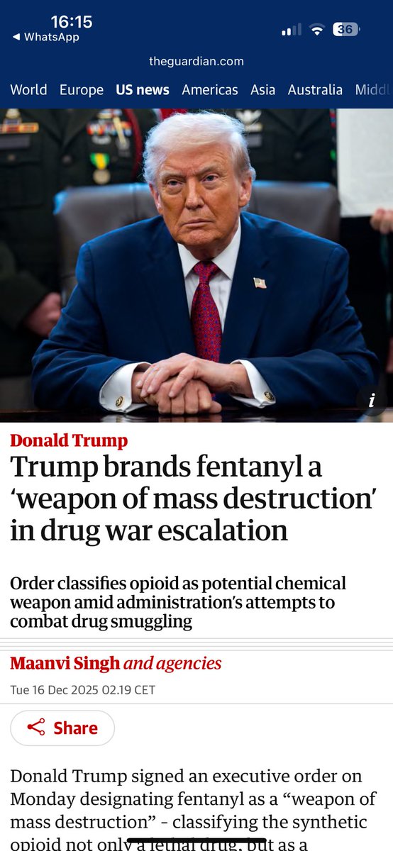 Trump uyuşturucu olarak kullanılan fentanili kitlesel imha silahı ilan etti. ABD’de bir yıl içinde 300 bin kişi uyuşturucu kullanımından ötürü öldü. ABD uyuşturucu ile mücadeleyi yeni bir aşamaya taşıyor. 

Türkiye’de de uzmanlar uyuşturucudam ölümlerin açıklanandan daha yüksek