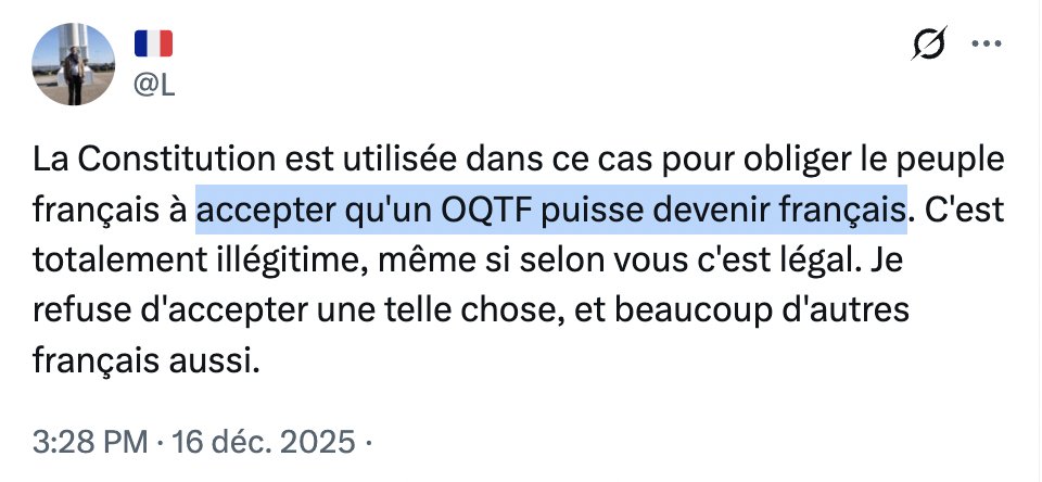 Petit mémo (bis) :

Le seul fait pour un étranger de se marier avec un français ne lui permet *absolument pas* de devenir lui-même français.

(Evidemment, c'est grâce à ce genre de fantasmes que prospèrent certains acteurs politiques)