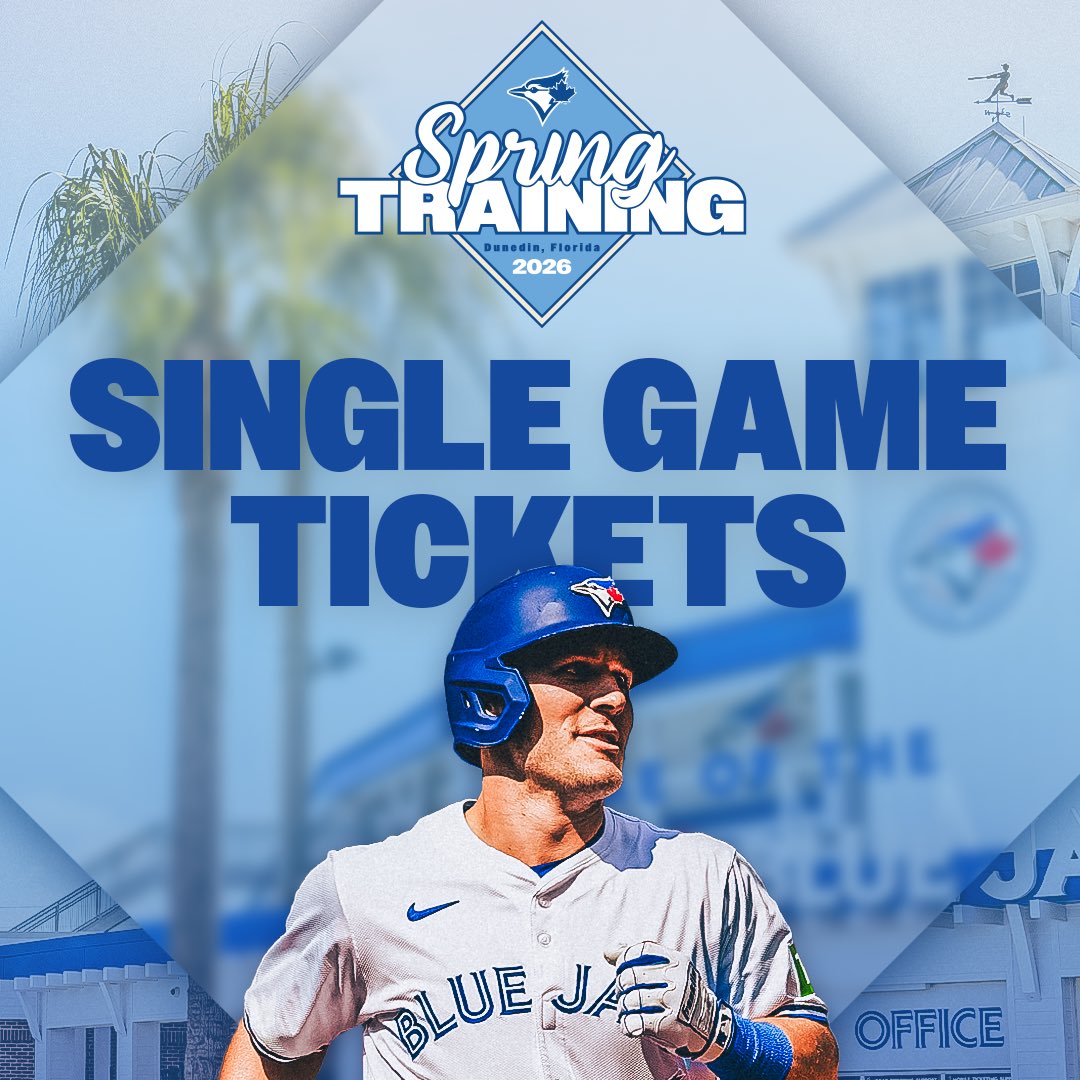 BlueJays's tweet photo. ☀️ See your AL Champs for the first time in 2026! 

#SpringTraining Single Game Tickets are on sale now: https://t.co/mvFsTTOvuu https://t.co/QzUa5undmE