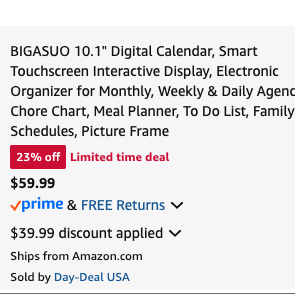 LordOfDiscounts's tweet photo. 🗓️10.1" Digital Calendar, Smart Touchscreen for Monthly, Weekly &amp; Daily Agenda, Chore Chart, Meal Planner, To Do List, Family Schedules, Picture Frame, now $59.99 via Amazon

✅ Use code 8WBIFOAE at checkout

🔗 - https://t.co/YzQz30aAuE

#LRDeal | #AD https://t.co/5qdfGW7ugN