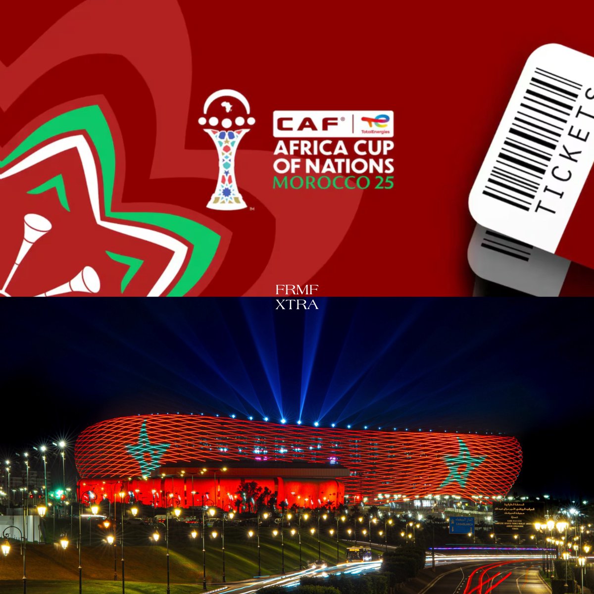 FRMFXtra's tweet image. SG de la CAF : plus d’1 million de billets vendus jusqu’à présent pour la CAN 2025.  🇲🇦🤯

🔙 100 000 billets pour la CAN 2023 en Côte d’Ivoire.