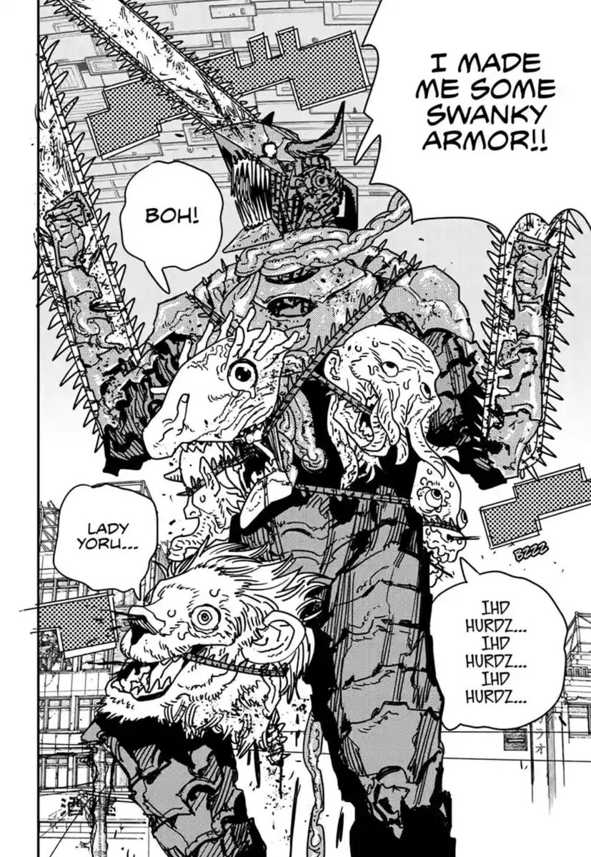 He fucking learned from both Reze and his fight with Fakesaw, holy Christ. 

No 2 weeks either? God holy HELL this chapter was sick, Fuji always makes every single fight so damn interesting and tied so close to the narrative ideas and characters, just CHEF’S KISS