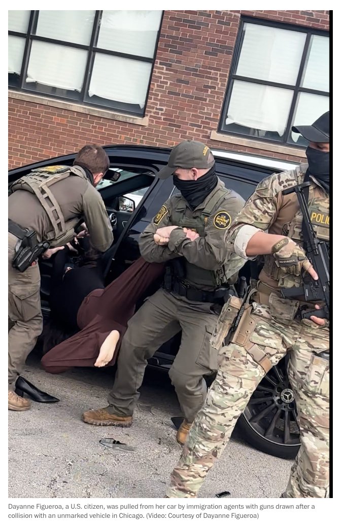 LittleCongress's tweet image. She was a US citizen. ICE told her, “No one is going to help you. You're all criminals.” 

Thrown to the pavement, arrested, bruised and hospitalized. She was just driving to work - in case you thought your choices could keep you safe. 

U.S. citizen Dayanne Figueroa was simply…