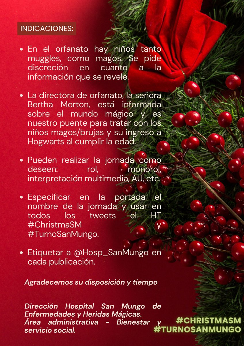 Aviso para medimagos oficiales y voluntarios:   

   ───🎄 𝐉𝐎𝐑𝐍𝐀𝐃𝐀 𝐄𝐒𝐏𝐄𝐂𝐈𝐀𝐋: 𝑰𝒍𝒖𝒎𝒊𝒏𝒂 𝒆𝒔𝒕𝒂 𝑵𝒂𝒗𝒊𝒅𝒂𝒅 𝒓𝒆𝒈𝒂𝒍𝒂𝒏𝒅𝒐 𝒂𝒍𝒆𝒈𝒓𝒊𝒂. 

       ᯓ #ᴄʜʀɪsᴛᴍᴀsᴍ  
       ᯓ #ᴛᴜʀɴᴏsᴀɴᴍᴜɴɢᴏ 

                   ‣  ɪɴғ ↓↓
