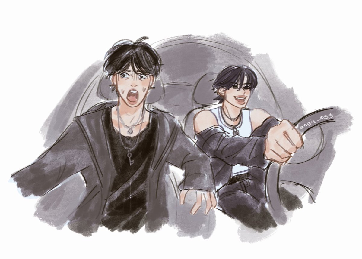 aegis_egg's tweet photo. never let yeonjun drive (in lore)

#TXTfanart #YEONJUN #SOOBIN https://t.co/M5gzu6cn7f