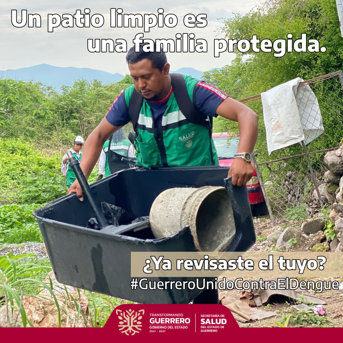SSaludGro's tweet image. ¡Tú puedes hacer la diferencia!
Con acciones simples puedes evitar que el mosquito del dengue se reproduzca.
Voltea, lava, tapa y tira.
Porque tu salud y la de tu familia vale todo.
#GuerreroUnidoContraElDengue