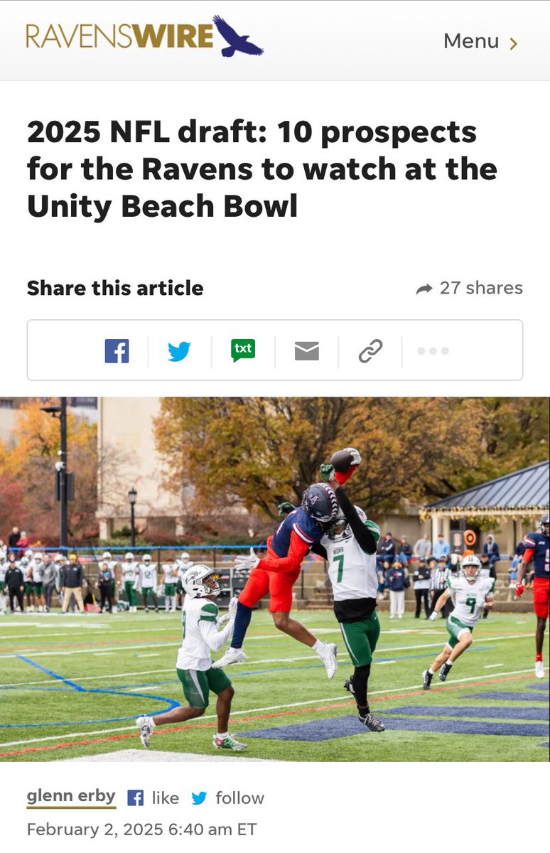 The Unity Beach Bowl College All-Star Game tweet media