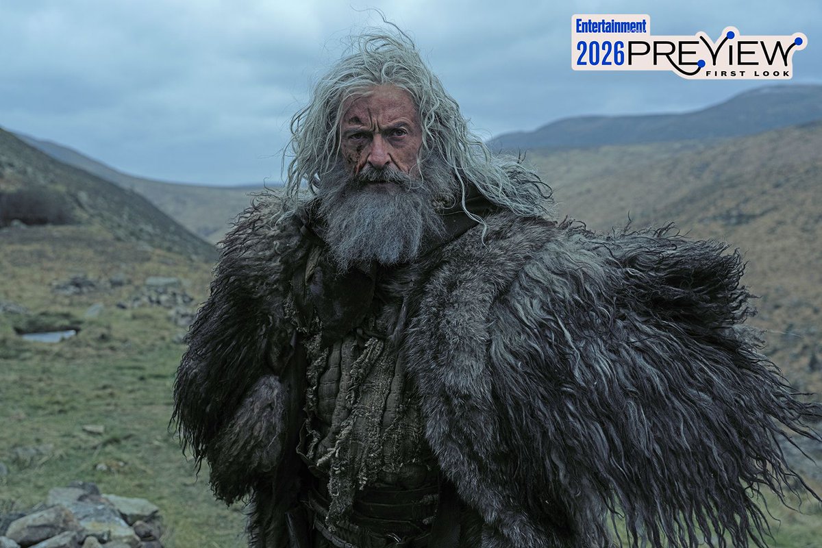 A24's tweet image. The Death Of Robin Hood starring Hugh Jackman, Jodie Comer, and Bill Skarsgård. 2026. ew.com/hugh-jackman-d…