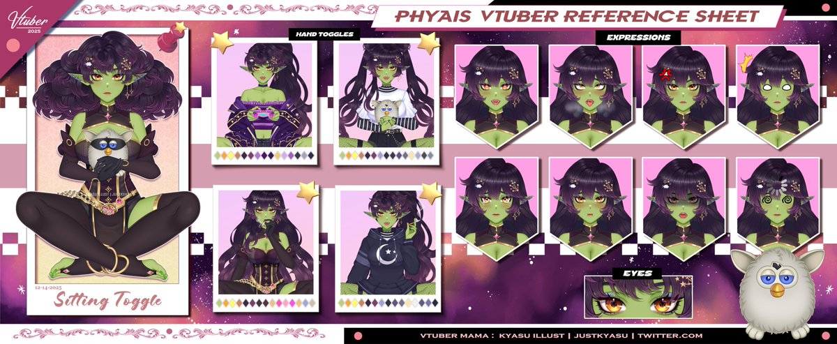 my newest vtuber daughter, Phyais Vtuber adult ver.
this is my last model this year 2025 and my complicated model. I love how it turns out. I think I need to improve more my models next year🥳

 #Live2dCommissions #Live2DShowcase #artmoots
