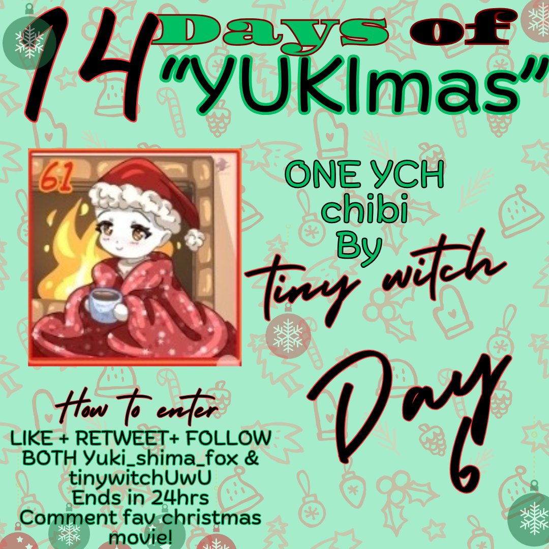 🎄DAY 6 OF Xmas GIVING BACK🎄

The most talented of ych, <a href="/TinyWitchUwU/">Tiny Witch 🪄 VGen Commissions Open!</a>

Here's your chance for this talented gem of an artist!

♡like
♡follow
♡rt

⛄️Completely free, just supporting small &amp; amazing artists🎨

(Sorry a little late on posting, I blame my birthday, old age fog!)